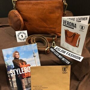 VINTAGE BERLINER MARBELLA CROSSBODY LEATHER HANDBAG